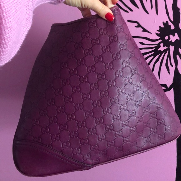 Purple leather authentic guccisima gucci bag rare! - Picture 7 of 14